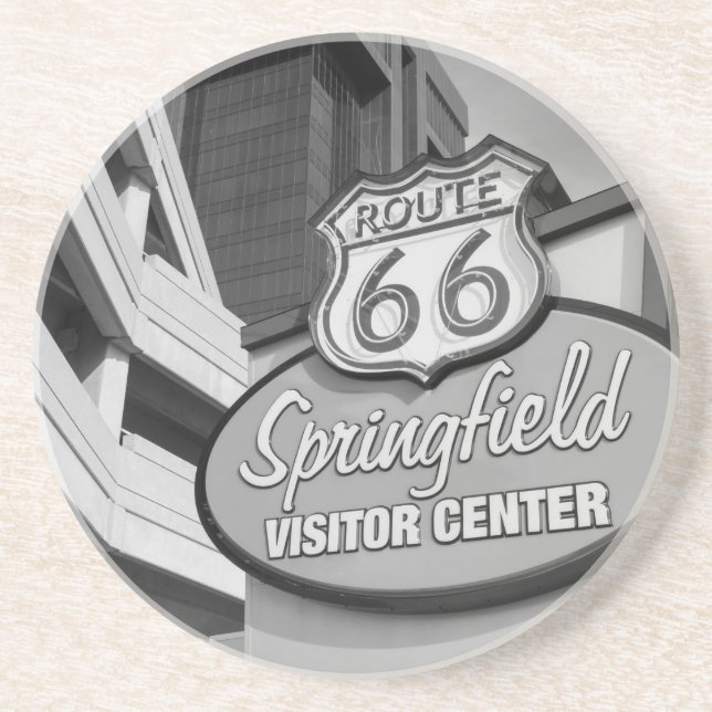 Welcome To Springfield Grayscale Coaster (Front)
