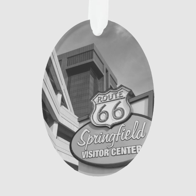 Welcome To Springfield Grayscale Ornament (Back)