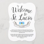 Welcome to St. Lucia | Destination Wedding Favour Invitation<br><div class="desc">A celebratory gift item tailored to your wedding guest travelling to see you in the beautiful country of St. Lucia.  All elements of this item are unlocked and adjustable to suit your needs. Have fun making it your own.</div>