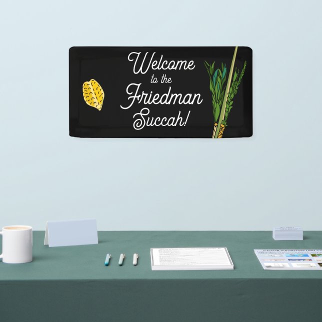 Welcome to Succah Lulav Banner - Personalised (Tradeshow)