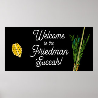 Welcome to Succah Personalised Lulav Poster