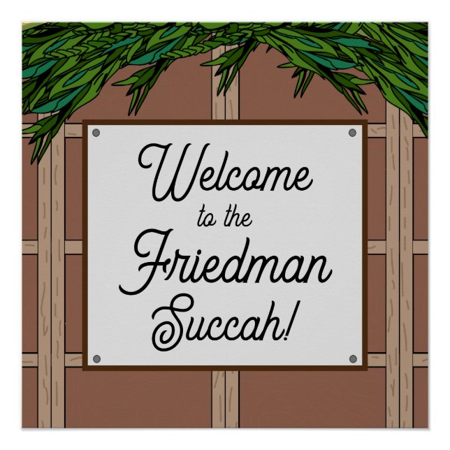 Welcome to Succah Personalised square poster (Front)