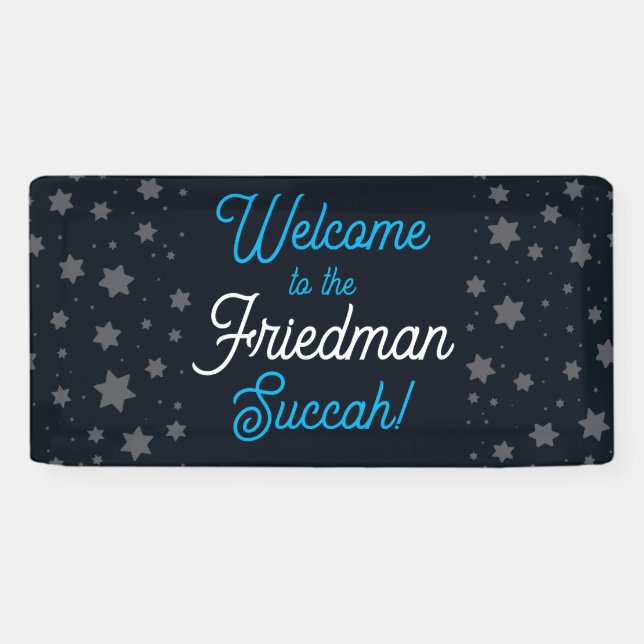 Welcome to Succah Personalised Star banner (Horizontal)