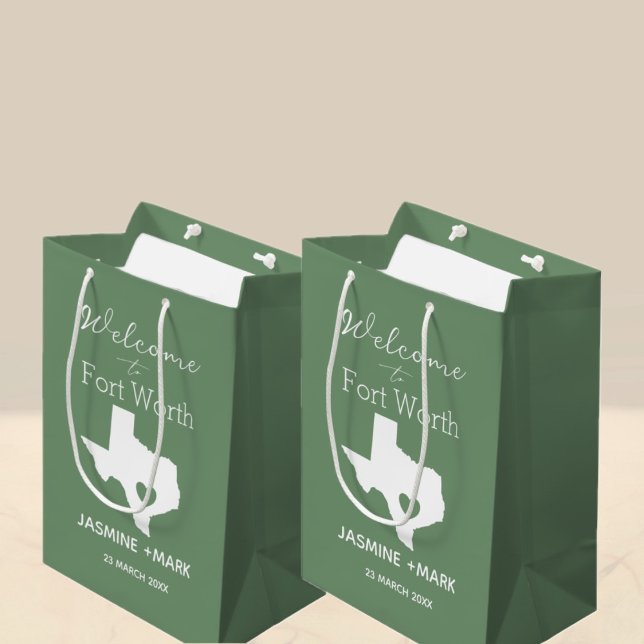 Welcome to Texas Fort Worth Custom Party Gift  Medium Gift Bag (Creator Uploaded)
