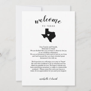 Welcome to Texas   Wedding Letter & Itinerary