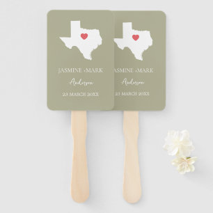 Welcome to Texas Wedding Party Custom  Hand Fan