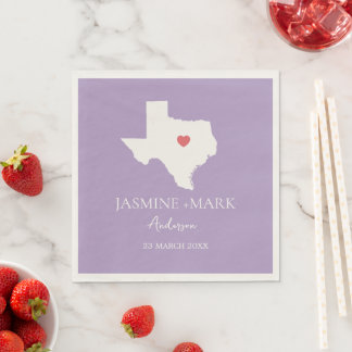 Welcome to Texas Wedding Party Custom Napkin