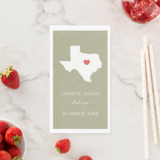 Welcome to Texas Wedding Party Custom Napkin