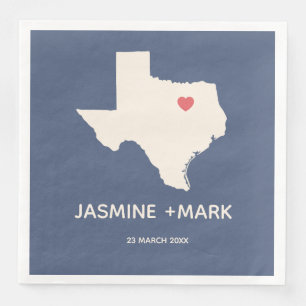 Welcome to Texas Wedding Party Custom Napkin