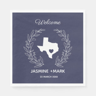 Welcome to Texas Wedding Party Custom Napkin