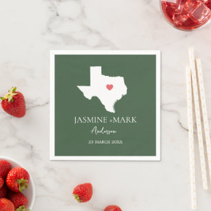 Welcome to Texas Wedding Party Custom Napkin