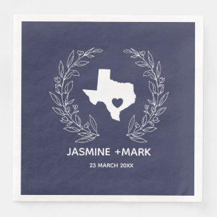 Welcome to Texas Wedding Party Custom Napkin