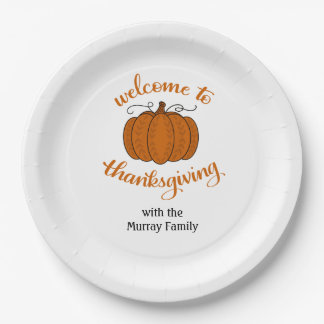 Welcome to Thanksgiving personalised plates