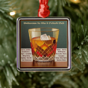 Welcome to the 5 O'clock Club Mid Century Design Metal Tree Decoration