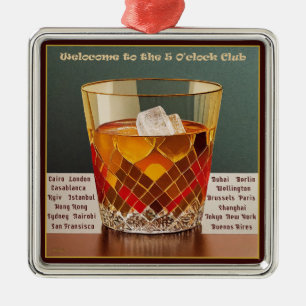 Welcome to the 5 O'clock Club Mid Century Design Metal Tree Decoration