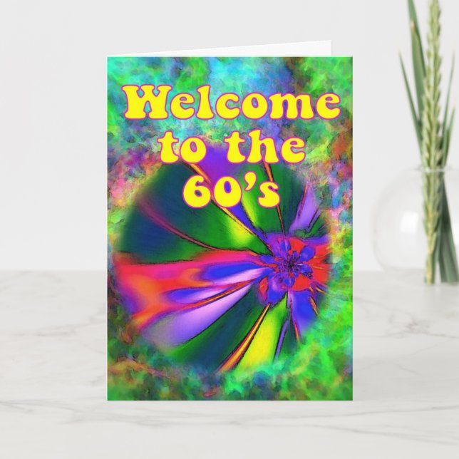 Welcome to the 60's card (Front)