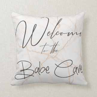 welcome to the babe cave cushion