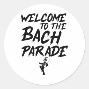 Welcome To The Bach Parade Bride Squad Gothic Bach Classic Round Sticker