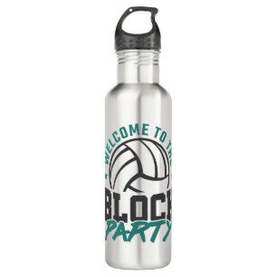 Welcome to the Block Party Volleyball Middle Block 710 Ml Water Bottle
