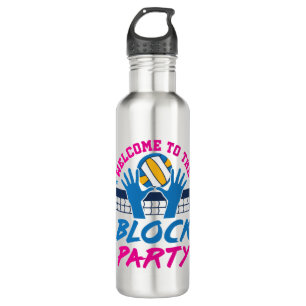 Welcome to the Block Party Volleyball Player Funny 710 Ml Water Bottle