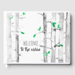 Welcome To The Cabin Aspen Birch Trees Guest Book