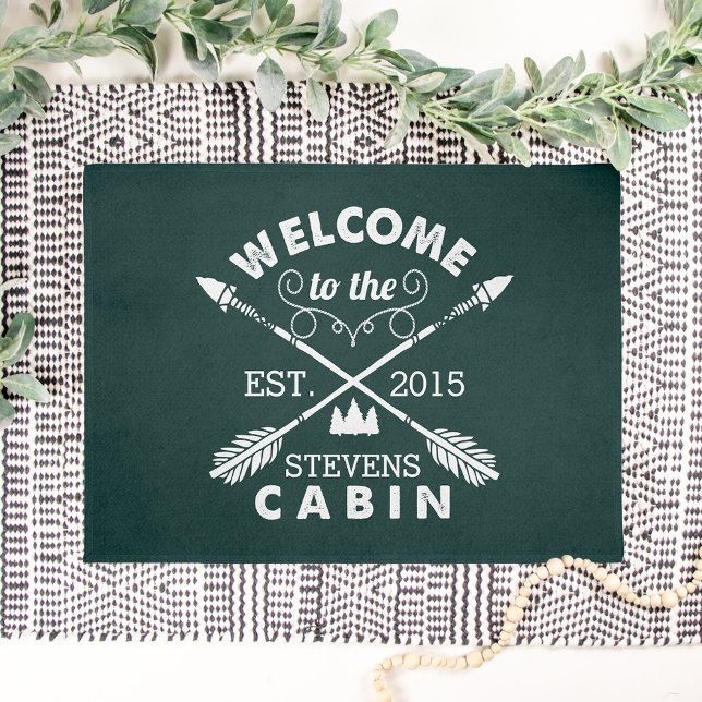 Welcome to the Cabin Personalised Doormat | Hunter (Creator Uploaded)