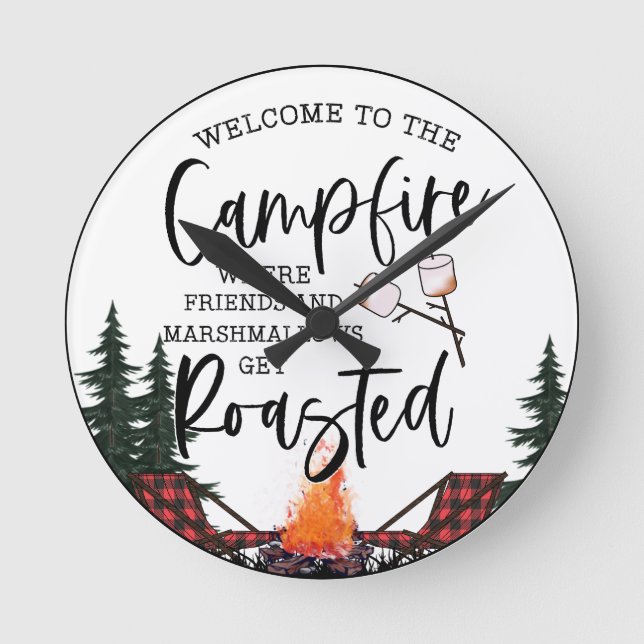 Welcome to the Campfire Round Clock (Front)
