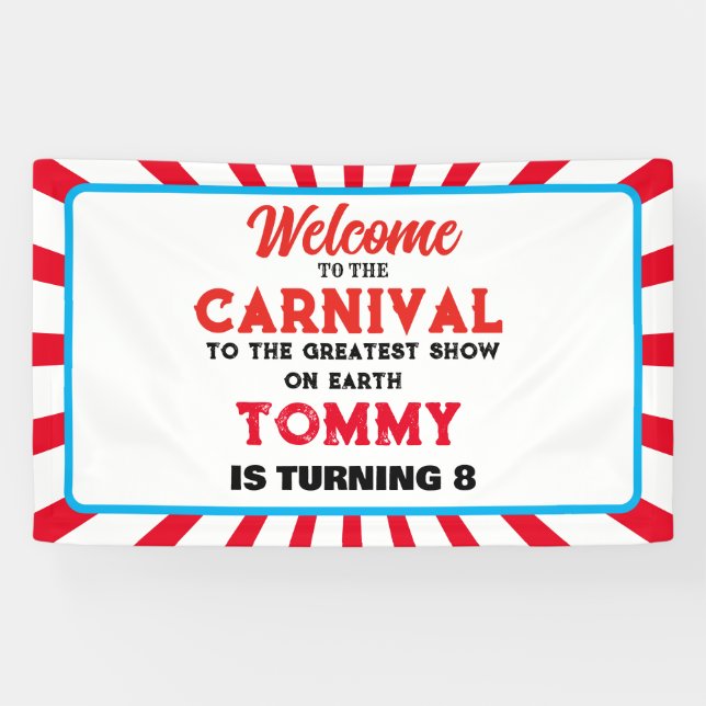 Welcome to the Carnival add your own text  Banner  (Horizontal)