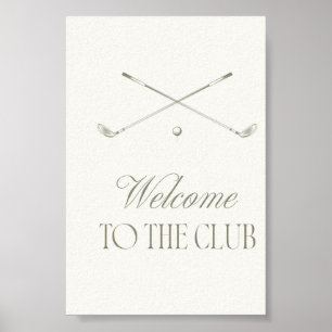 Welcome to the Club Vintage Golf Wall Art