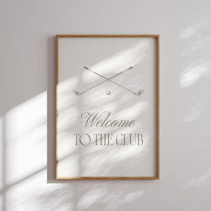 Welcome to the Club Vintage Golf Wall Art