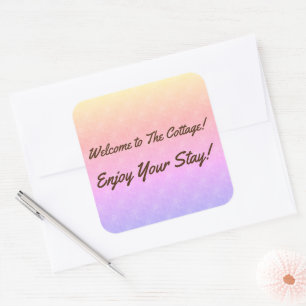 Welcome to the Cottage Guest Rental Vacation House Square Sticker