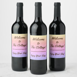 Welcome to the Cottage Guest Rental Vacation House Wine Label