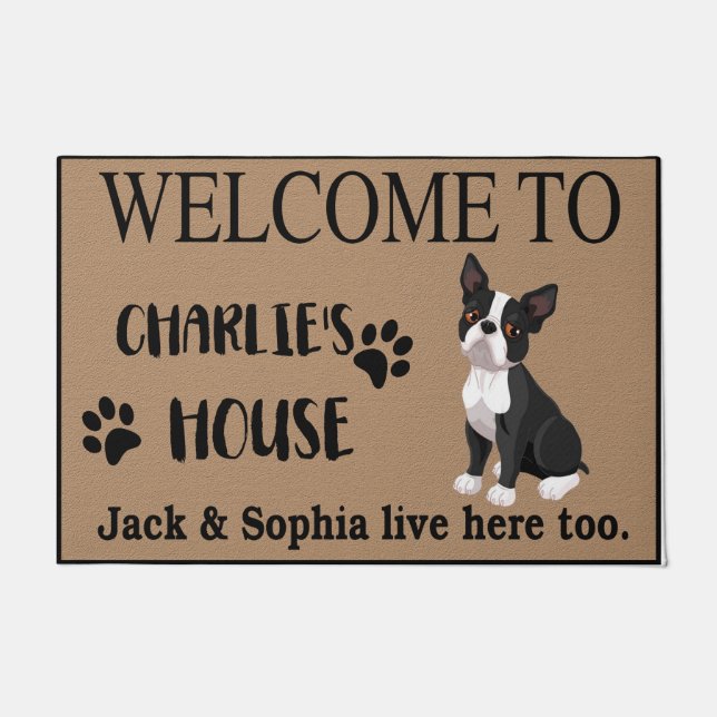 Welcome To The Dogs House Doormat, Funny Quotes Doormat (Front)