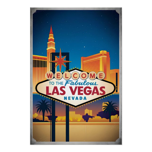 Welcome to the fabulous Las Vegas Nevada Poster (Front)