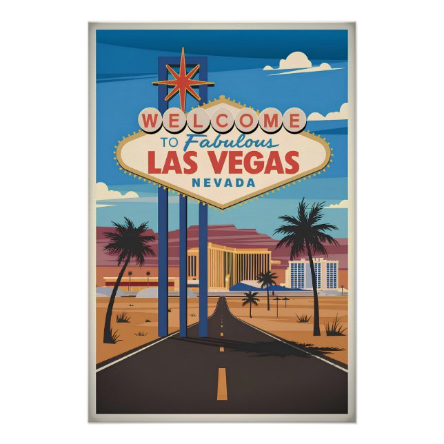 Welcome to the fabulous Las Vegas Nevada Poster (Front)