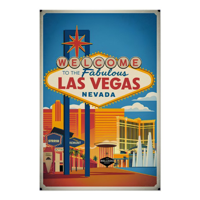 Welcome to the fabulous Las Vegas Nevada Poster (Front)