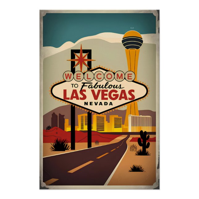 Welcome to the fabulous Las Vegas Nevada Poster (Front)