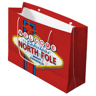 Welcome to the Fabulous North Pole Large Gift Bag