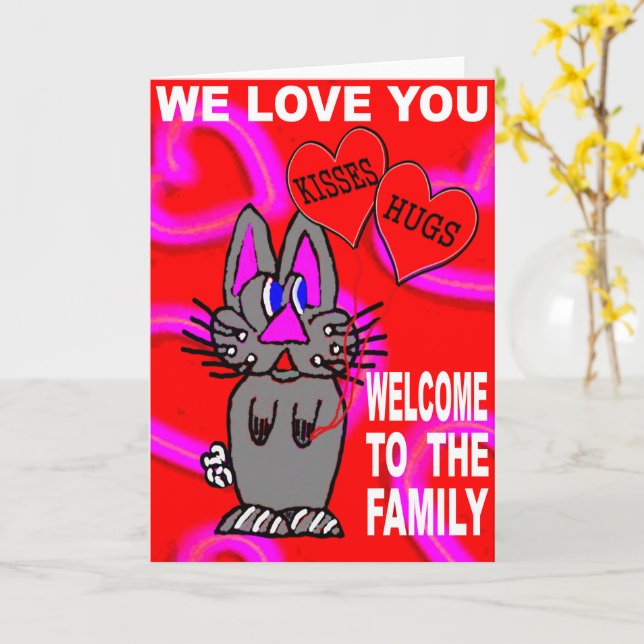 Welcome To The Family Card (Yellow Flower)