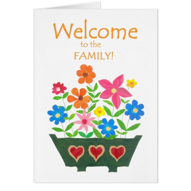 Welcome to the Family Card - Flower Power (Front)