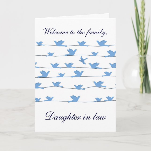 Welcome to the family Daughter in law Thank You Card (Front)