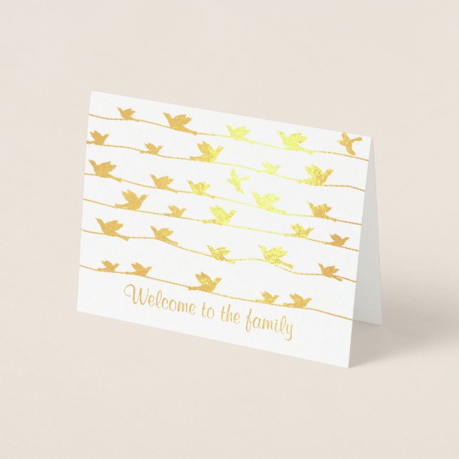 Welcome to the Family, Flock of Birds on Wires Foil Card (Front)