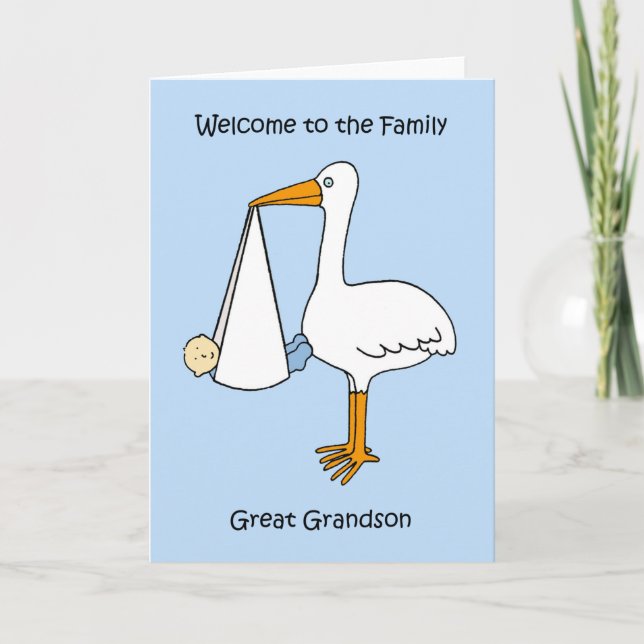 Welcome to the Family Great Grandson Card (Front)
