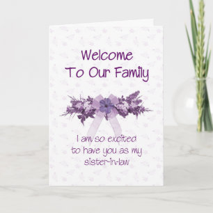 Welcome to the Family, Sister-in-Law Card