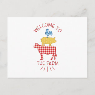Welcome To The Farm Postcard