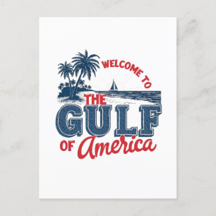 Welcome to the Gulf of America Immigrant Mexican  Holiday Postcard