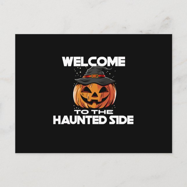 Welcome To The Haunted Side Invitation Card (Front)