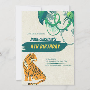 Welcome to the Jungle 4nd Birthday Invitation