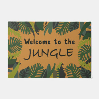 Welcome To The Jungle Mat, Tropical Design Doormat