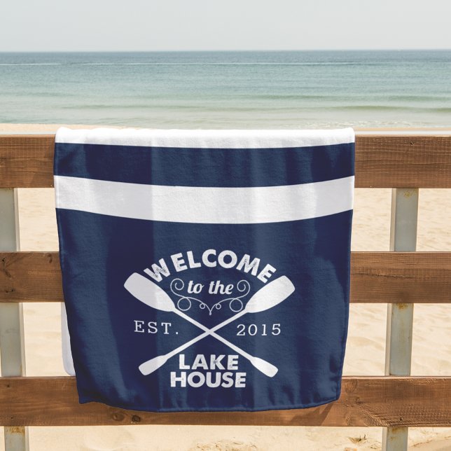 Welcome to the Lake House | Custom Beach Towel (Creator Uploaded)
